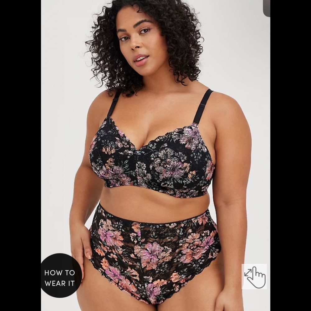 Torrid floral wire-free bra. ***MANY SIZES - Picture 3 of 8
